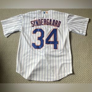 New York Mets (Noah Syndergaard) Men’s Medium MLB Jersey - White/Blue/Orange